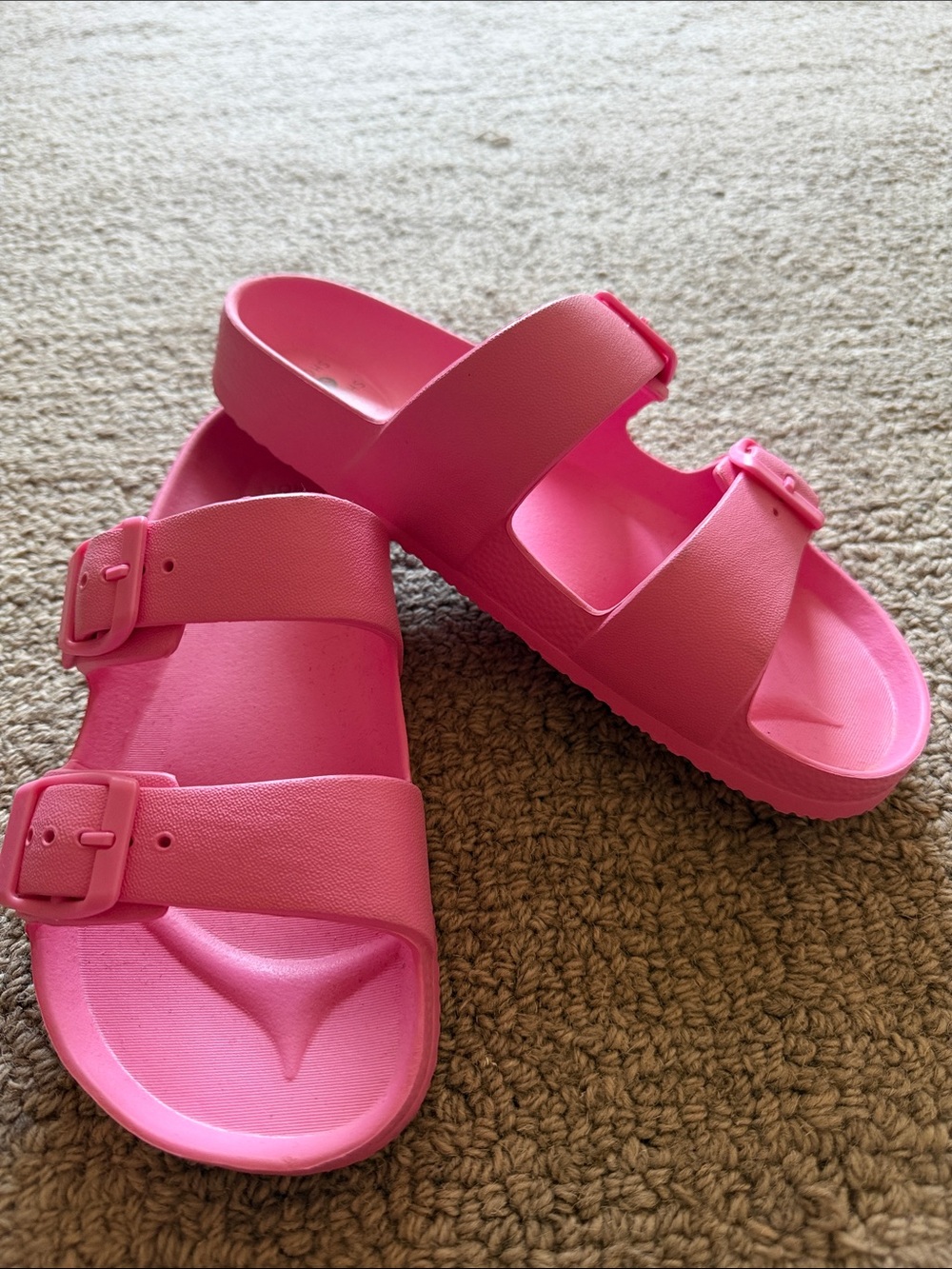 Shade & Shore Pink Dual-Strap Slide Sandals